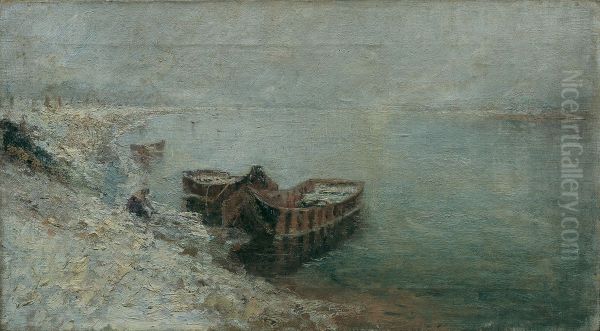 Fischerboote am Donauufer - view 1