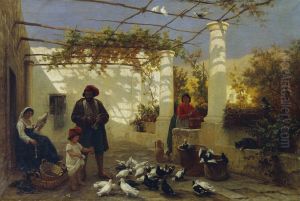 In einer italienischen Pergola by Alois Schonn