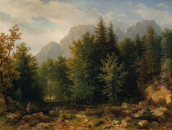 Waldlandschaft im Hochgebirge - view 1