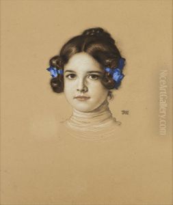 Mary Stuck, die Tochter des Kunstlers by Franz Stuck