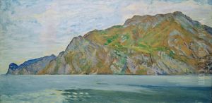 Blick von Torbole auf das Westufer des Gardasees by Koloman Moser