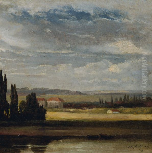 Landschaftsblick mit hohem Wolkenhimmel - view 1