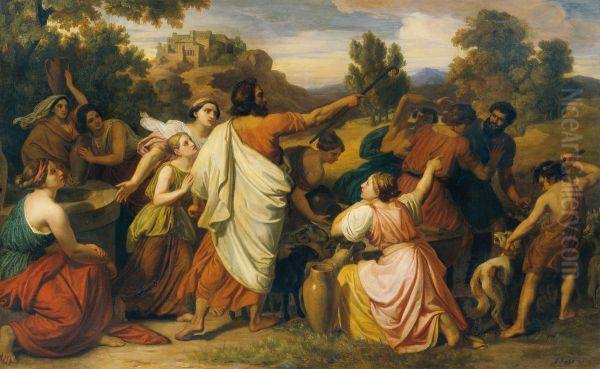 Moses beschutzt die Tochter Requels - view 1
