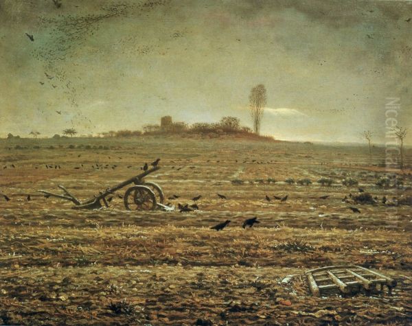 Die Ebene von Chailly mit Egge und Pflug - view 1