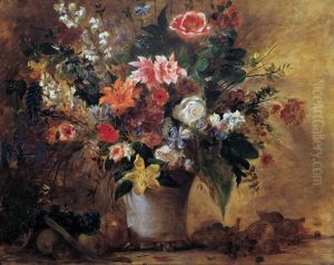 Still-life of flowers by Eugene Delacroix