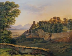 Der Monchsberg bei Salzburg by Heinrich Reinhold