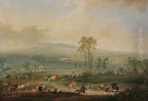 Laxenburg von der Schneiderau gegen Guntramsdorf und Modling
