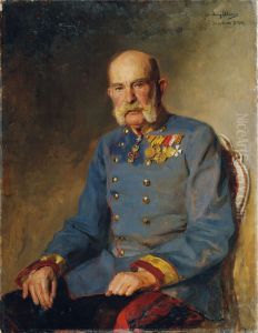 Emperor Franz Joseph I in the service uniform of an Austrian field marshal by John Quincy Adams