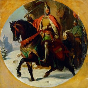 Battle of Albrecht I. over the Semming 1292 by Karl von Blaas