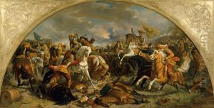 The storming of Schweidnitz in 1761 by Karl von Blaas