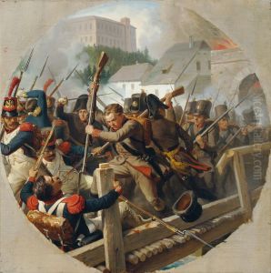 The meeting at Ebelsberg in 1806 by Karl von Blaas