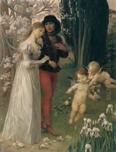 Francesca da Rimini und Paolo by Ernst Klimt