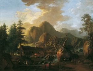 Landschaft mit Hammerwerk