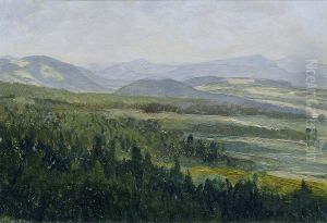 Bohmisches Mittelgebirge (aus der Mappe ,,16 Ansichten tschechischer Landschaften 'Ceska Krajina'") by Ferdinand Frantisek Engelmuller