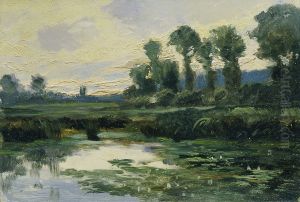 Elbeland (aus der Mappe ,,16 Ansichten tschechischer Landschaften 'Ceska Krajina'") by Ferdinand Frantisek Engelmuller