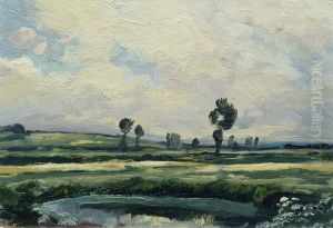 Elbeland (aus der Mappe ,,16 Ansichten tschechischer Landschaften 'Ceska Krajina'") by Ferdinand Frantisek Engelmuller