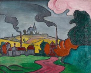 Landschaft mit Kirchlein by Bohumil Kubista