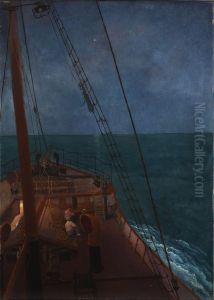 Nachtliche Fahrt im Mittelmeer
