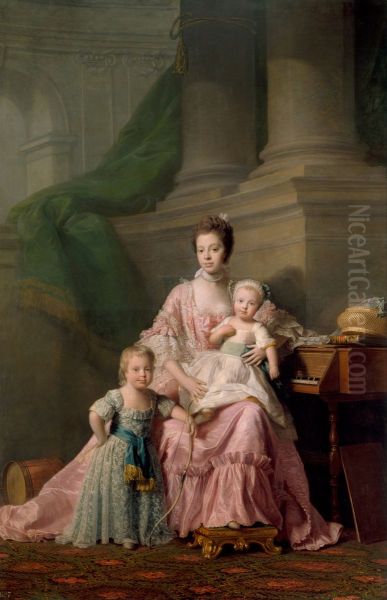 Queen Charlotte (1744-1818), with her Two Eldest Sons - view 1