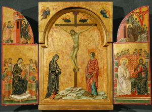 Crucifixion and other Scenes by Duccio Di Buoninsegna