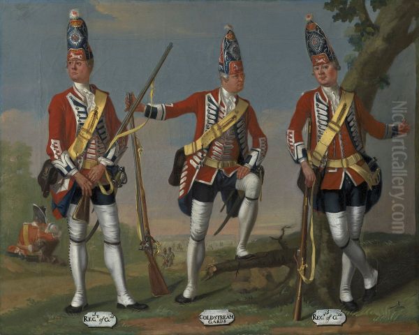 Grenadiers, 1st and 3rd Regiments of Foot Guards and Coldstream Guards, 1751 - view 1