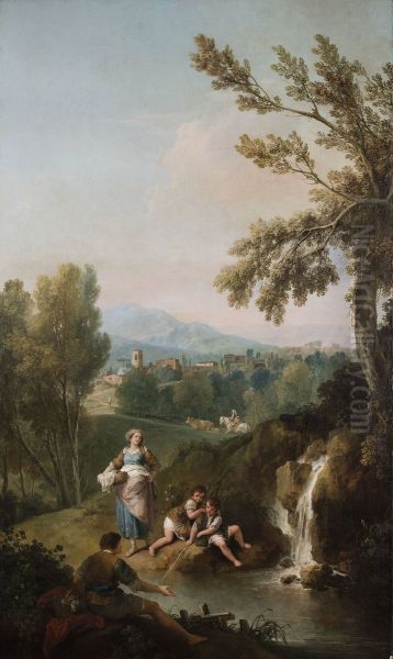 Jacob and Leah with their Sons - view 1