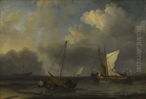 Vessels off the Dutch Coast in a Moderate Breeze by Willem van de Velde the Younger