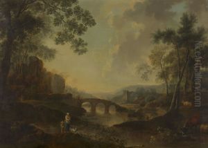 Landscape with Figures by Johann Jakob Schalch