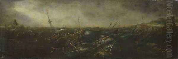 A Storm at Sea - view 1