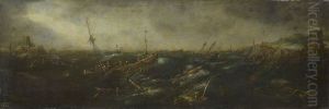 A Storm at Sea by Jan Porcellis