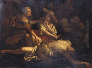 A Sleeping Shepherd Discovered by Two Women