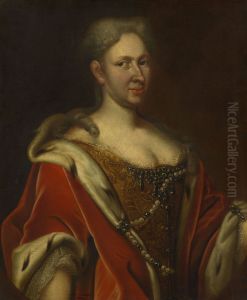 Princess Magdalena Augusta of Anhalt-Zerbst, Duchess of Saxe-Gotha (1679-1740) by Christian Schilbach