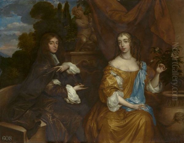 Henry Hyde, second Earl of Clarendon (1638-1709), when Viscount Cornbury, with his first wife, Theodosia Capel (1640-62) - view 1