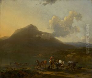 Peasants with Cattle and Sheep before a Mountainous Landscape