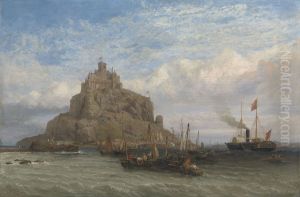 The Royal Yacht Passing St Michael's Mount by Clarkson Frederick Stanfield