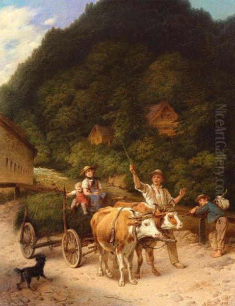 The Bullock-Cart, near Lichtenthal, Baden-Baden - view 1