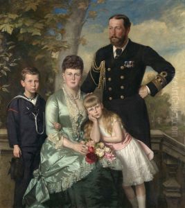 Alfred, Duke of Edinburgh, with his family