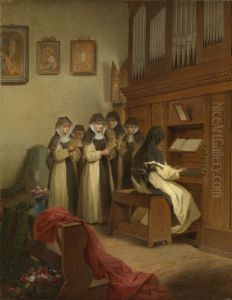 Nuns Singing in the Chapel of Lichtenthal Convent, Baden