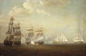 Sir Robert Calder's Action off Cape Finisterre by Nicholas Pocock