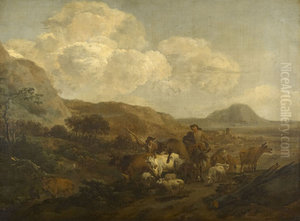 Two Shepherds Driving their Flocks and Herds Two Shepherds Driving their Flocks and Herds