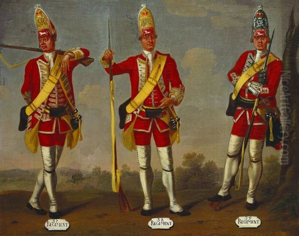Grenadiers, 37th, 38h and 39th Regiments of Foot, 1751 - view 1