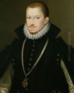 Don Sebastian (1554-nach 1578), Konig von Portugal, mit dem Kreuz des Christusordens, Halbfigur (beschnitten)