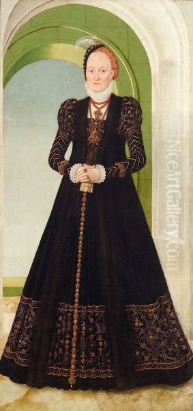 Anna von Danemark (1532-1585), Kurfurstin von Sachsen, Bildnis in ganzer Figur - view 1