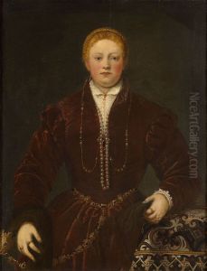 Portrait of Crown Princess of Poland-Lithuania Anna Jagiellon (1523-1596) holding a zibellino
