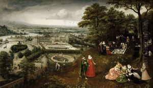 Spring Landscape (Representation of the month of May) by Lucas van Valckenborch