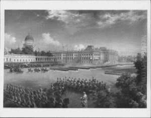 The Review at Potsdam, 17th August 1858 by George Housman Thomas