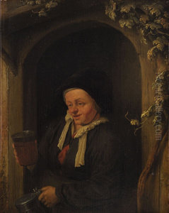 Woman in a Window, with Beer-glass and Jug Woman in a Window, with Beer-glass and Jug
