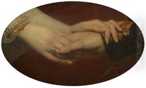 The Linked Hands of Queen Victoria (1819-1901) and Prince Albert (1819-61) by Franz Xavier Winterhalter