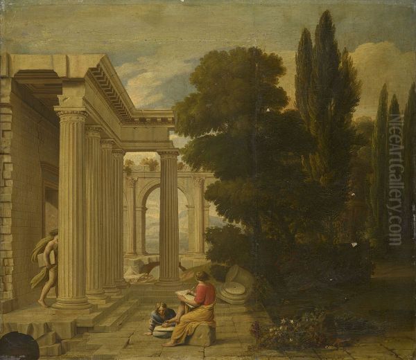 Classical Ruins in a Landscape - view 1