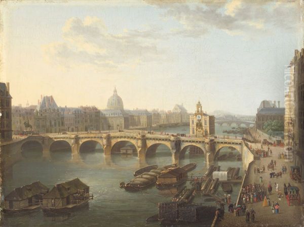 Ansicht des Pont-Neuf vom Quai de la Megisserie in Paris - view 1